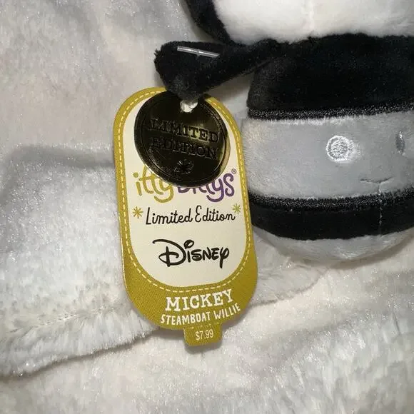 MICKEY MOUSE STEAMBOAT WILLIE DISNEY HALLMARK LIMITED EDITION ITTY BITTYS NWT - Picture 2 of 5